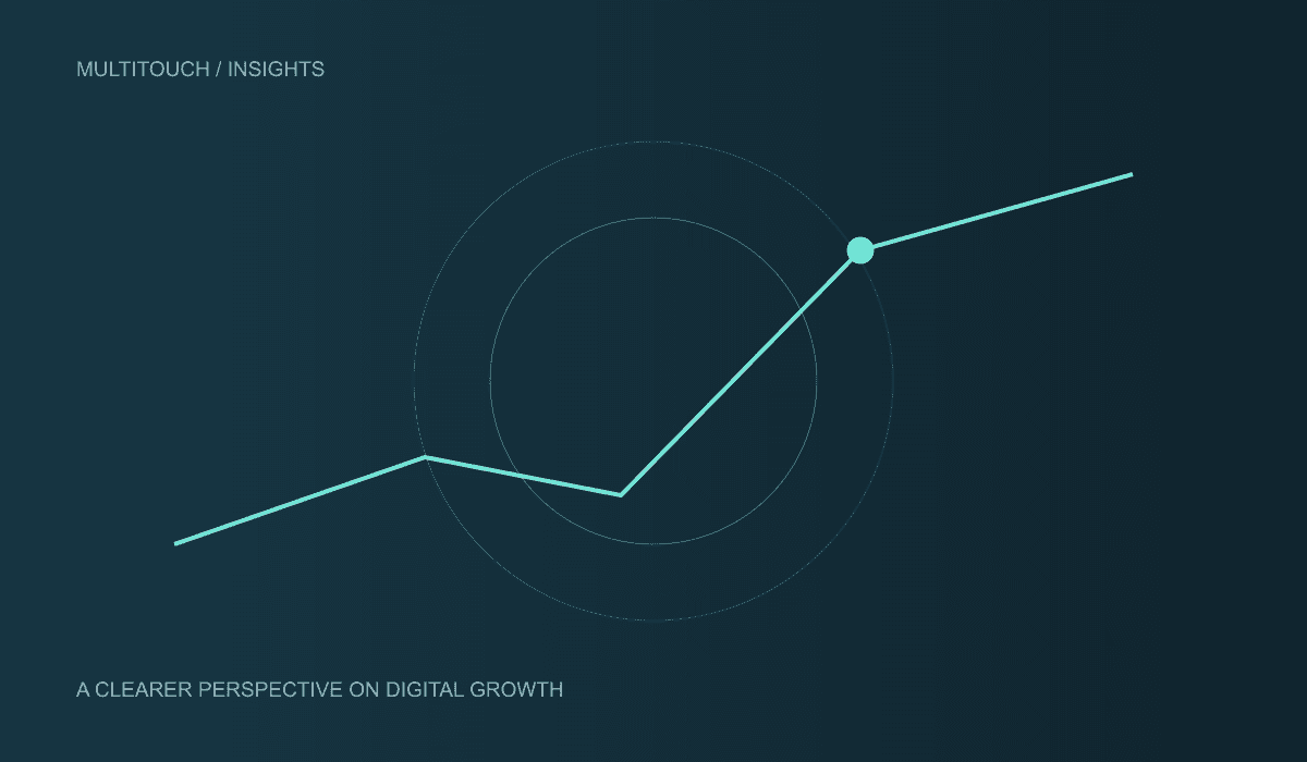 Abstract connected paths representing a considered digital marketing strategy